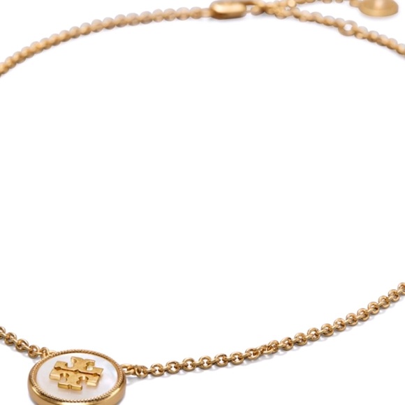 TORY BURCH • Semiprecious Pendant Logo Necklace - Picture 5 of 6